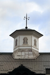 Fototapeta na wymiar Retro image processed Wooden Church tower