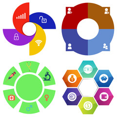 Business infographics. Set of pie chart	
