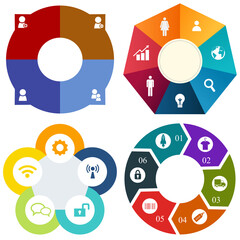 Business infographics. Set of pie chart	