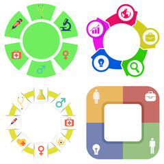 Business infographics. Set of pie chart	