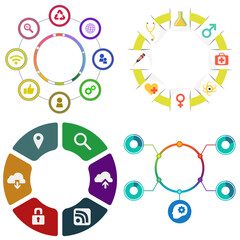 Business infographics. Set of pie chart	
