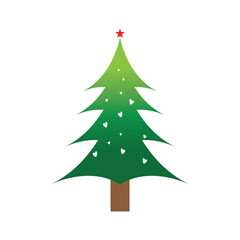 Christmas tree logo ilustration vector design