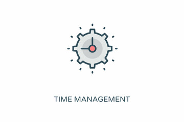Fototapeta na wymiar TIME MANAGEMENT icon in vector. Logotype