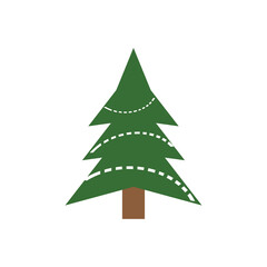 Christmas tree logo ilustration vector design