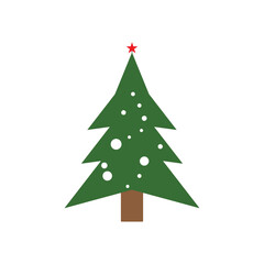 Christmas tree logo ilustration vector design