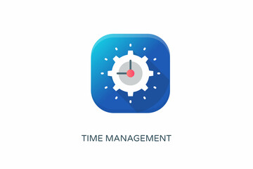 TIME MANAGEMENT icon in vector. Logotype