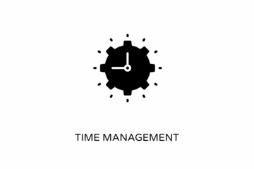 TIME MANAGEMENT icon in vector. Logotype