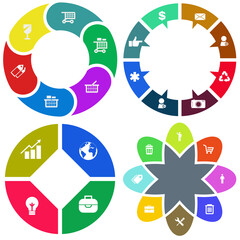 Business infographics. Set of pie chart	
