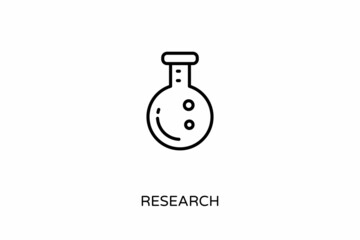 RESEARCH icon in vector. Logotype