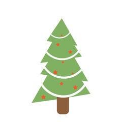 Christmas tree logo ilustration vector design