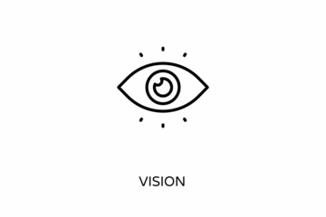 VISION icon in vector. Logotype