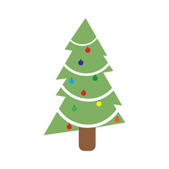 Christmas tree logo ilustration vector design