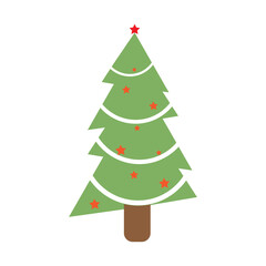 Christmas tree logo ilustration vector design