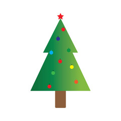 Christmas tree logo ilustration vector design