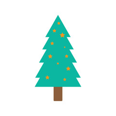 Christmas tree logo ilustration vector design
