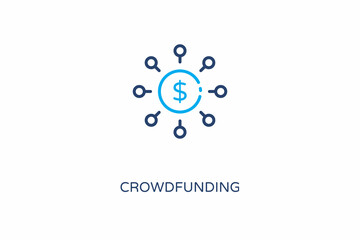 CROWDFUNDING icon in vector. Logotype