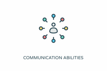 COMMUNICATION ABILITIES icon in vector. Logotype