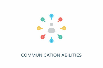 COMMUNICATION ABILITIES icon in vector. Logotype