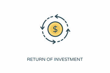 Fototapeta premium RETURN OF INVESTMENT icon in vector. Logotype