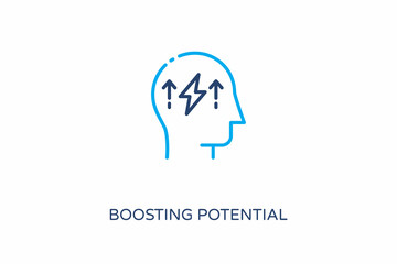 Boosting Potential icon in vector. Logotype