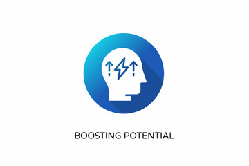 Boosting Potential icon in vector. Logotype