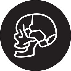 skull glyph icon