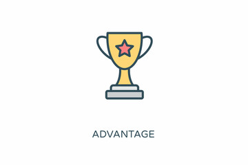 Advantage icon in vector. Logotype