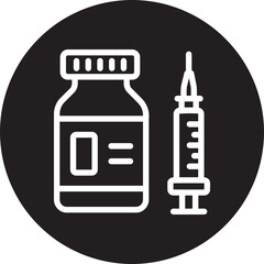 vaccine glyph icon