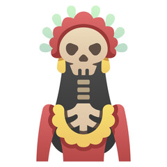 women skeleton icon