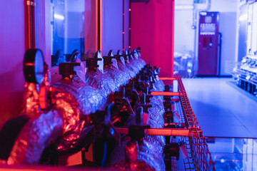 cooling system and technical equipment of data center, cyber security concept