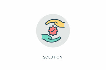 Solution icon in vector. Logotype