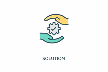 Solution icon in vector. Logotype