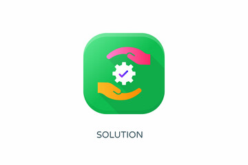 Solution icon in vector. Logotype