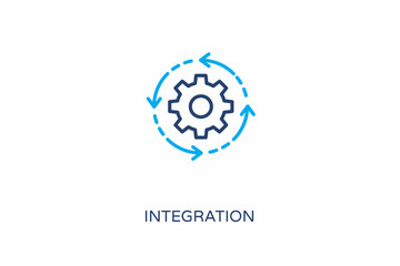 Integration icon in vector. Logotype