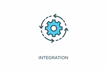 Integration icon in vector. Logotype