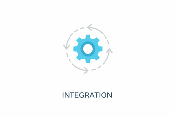 Integration icon in vector. Logotype