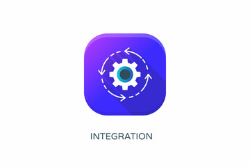 Integration icon in vector. Logotype