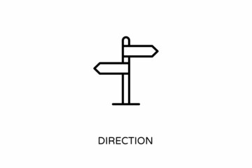 Direction icon in vector. Logotype