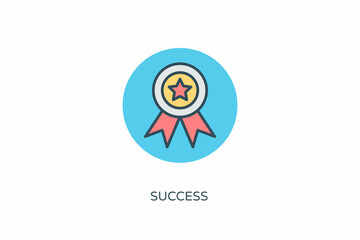 Success icon in vector. Logotype