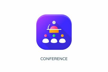 Conference icon in vector. Logotype