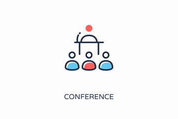 Conference icon in vector. Logotype