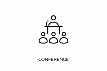 Conference icon in vector. Logotype