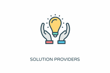 Solution Providers icon in vector. Logotype