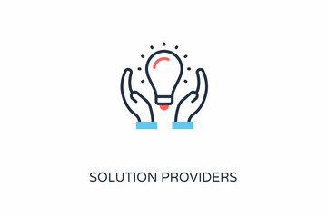 Solution Providers icon in vector. Logotype