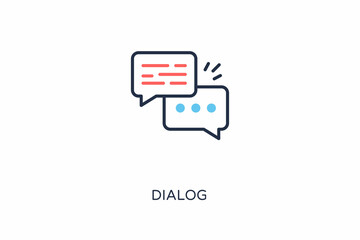 Dialog icon in vector. Logotype