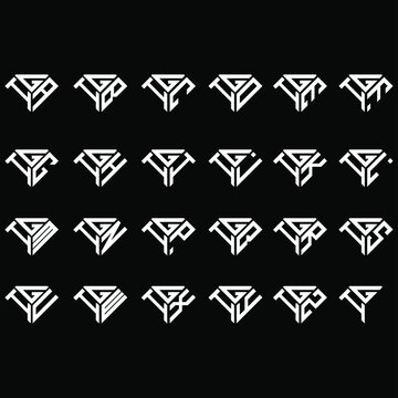 GIA to GIZ letter logo creative design, Multiple triple letter logo design
