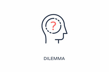 Dilemma icon in vector. Logotype