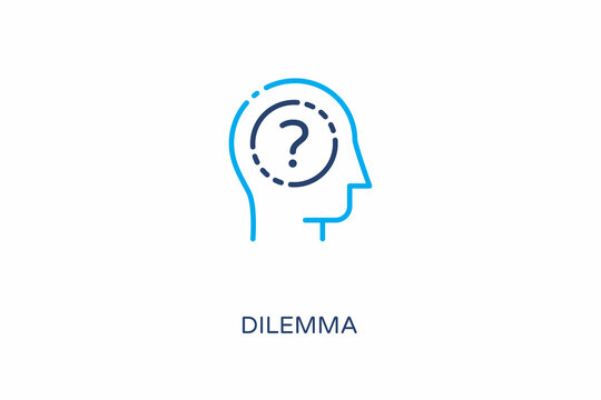 Dilemma Icon In Vector. Logotype