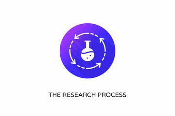 The Research Process icon in vector. Logotype