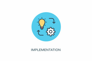 Implementation icon in vector. Logotype